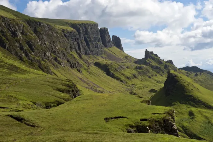 Framed Print : Rocky landscape of Quiraing, Trotternish Ridge, Isle of Skye, Inner Hebrides, Scotland, United Kingdom Framed Print : Rocky landscape of Quiraing, Trotternish Ridge, Isle of Skye, Inner Hebrides, Scotland, United Kingdom