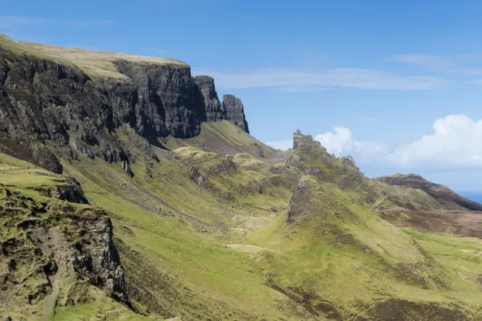 Framed Print : Rocky landscape of Quiraing, Trotternish Ridge, Isle of Skye, Scotland, United Kingdom