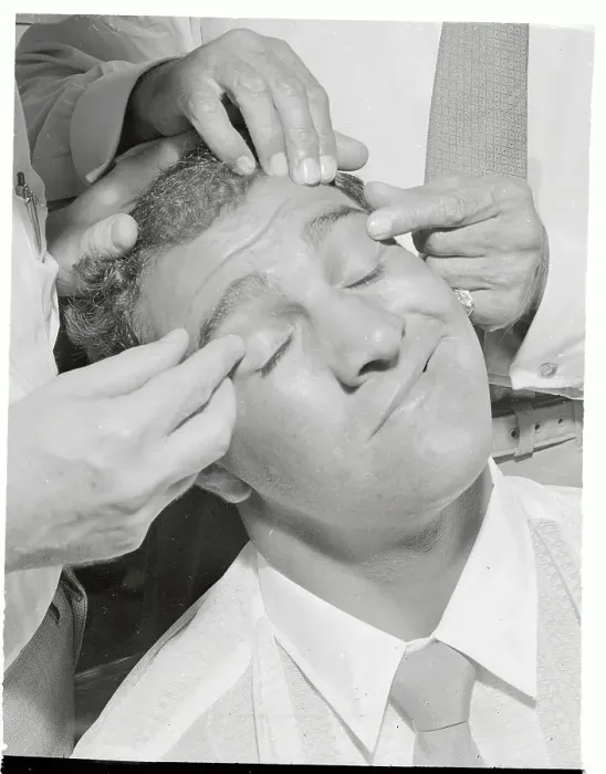 Framed Print : Rocky Marciano Being Examined Framed Print : Rocky Marciano Being Examined