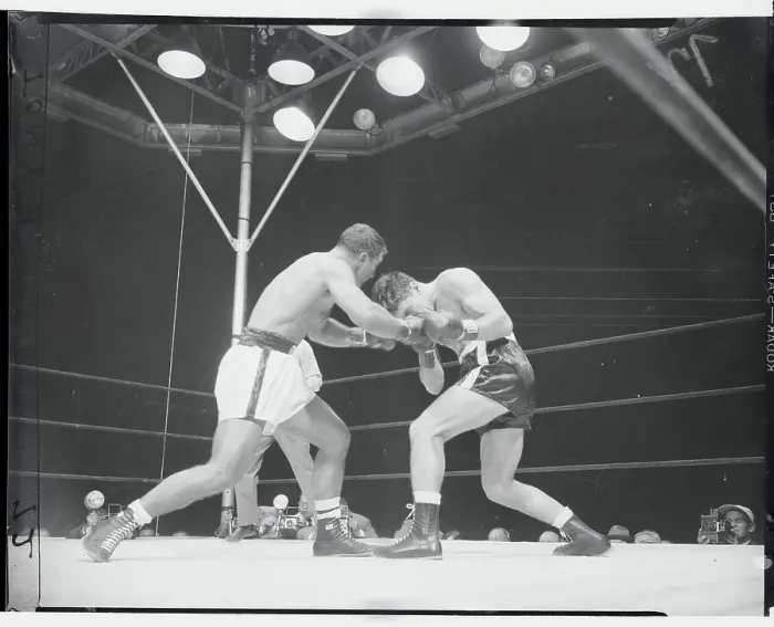 Framed Print : Rocky Marciano Fighting Opponent Framed Print : Rocky Marciano Fighting Opponent