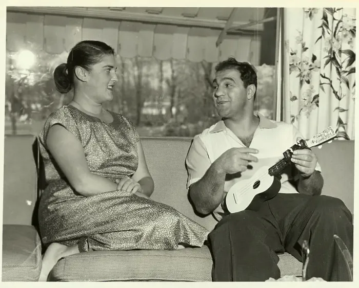 Framed Print : Rocky Marciano Playing Ukulele for Wife Framed Print : Rocky Marciano Playing Ukulele for Wife