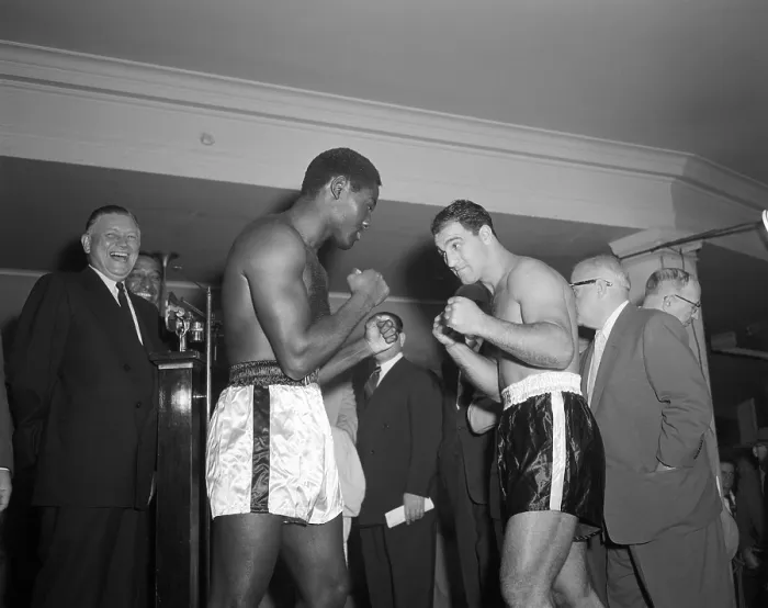 Framed Print : Rocky Marciano vs. Ezzard Charles Framed Print : Rocky Marciano vs. Ezzard Charles
