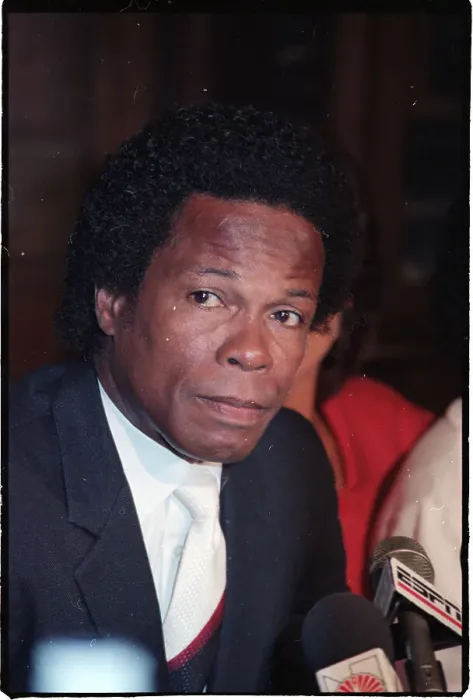 Framed Print : Rod Carew At Microphones; Press Conferen Framed Print : Rod Carew At Microphones; Press Conferen