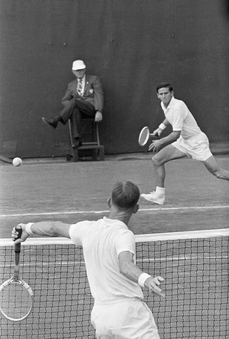 Framed Print : Rod Laver and Roy Emerson in the U.S. Open Framed Print : Rod Laver and Roy Emerson in the U.S. Open