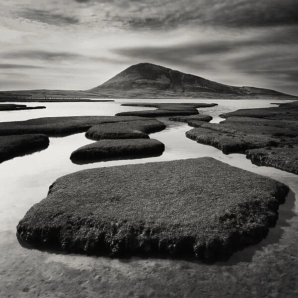 Echo. Rodel salt marshes on the isle Harris Scotland