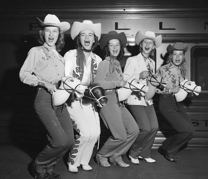 Framed Print : Rodeo Beauties in Grand Central Station