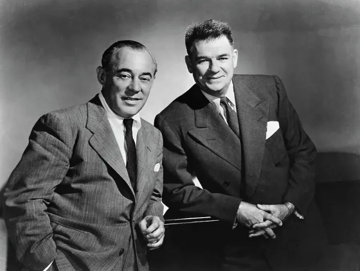 Framed Print : Rodgers and Hammerstein Posing for Photograph