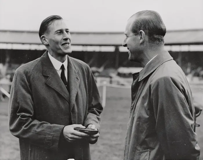 Framed Print : Roger Bannister with the Duke of Edinburgh Framed Print : Roger Bannister with the Duke of Edinburgh