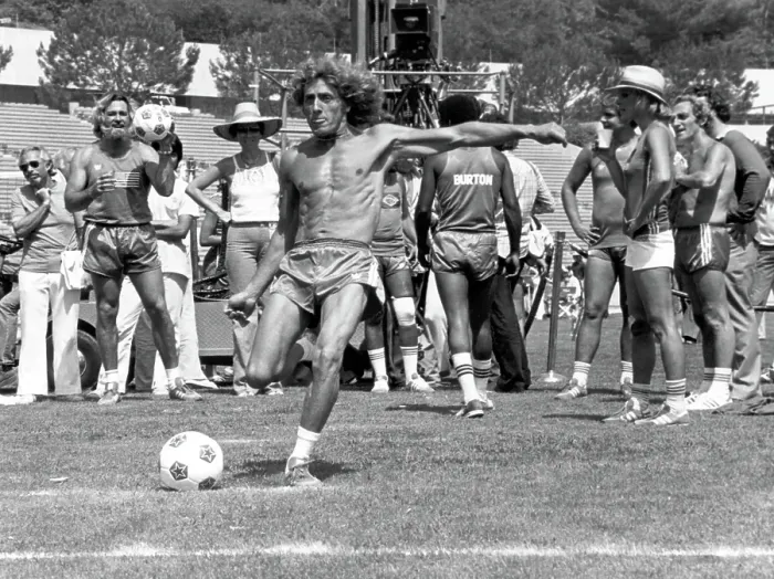 Framed Print : Roger Daltrey Playing Soccer Framed Print : Roger Daltrey Playing Soccer