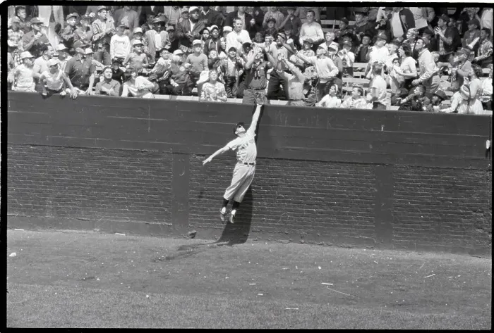 Framed Print : Roger Maris Jumping To Catch Home Run Framed Print : Roger Maris Jumping To Catch Home Run