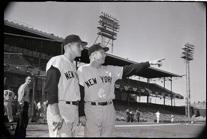 Framed Print : Roger Maris And Mickey Mantle On Field Framed Print : Roger Maris And Mickey Mantle On Field