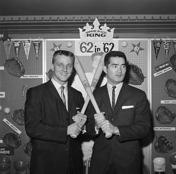 Framed Print : Roger Maris Posing W / Japanese Player