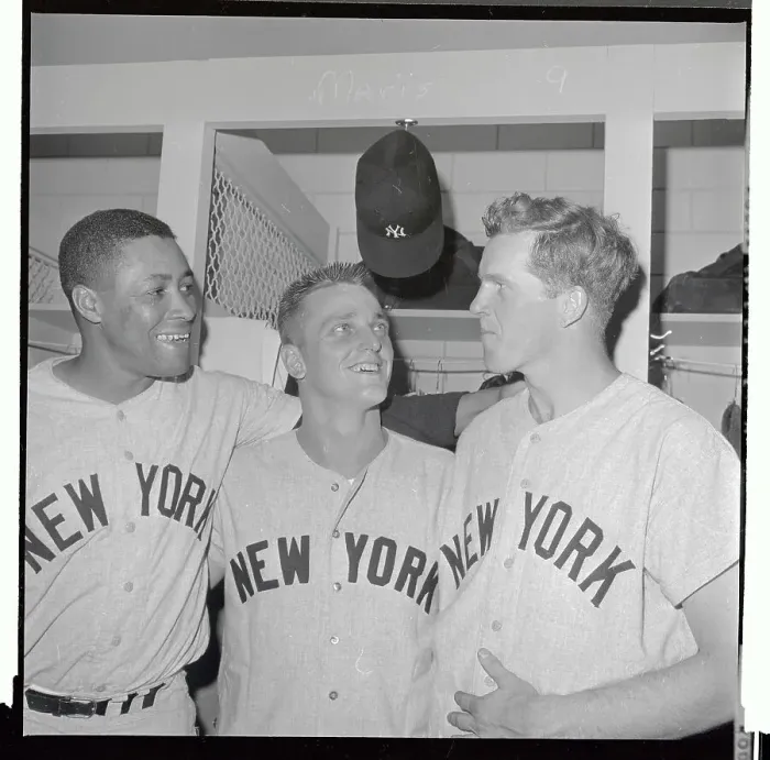 Framed Print : Roger Maris with Teammates Framed Print : Roger Maris with Teammates