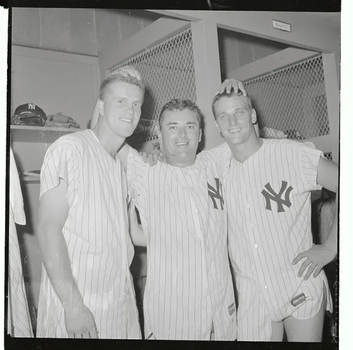 Framed Print : Roger Maris with Teammates Framed Print : Roger Maris with Teammates