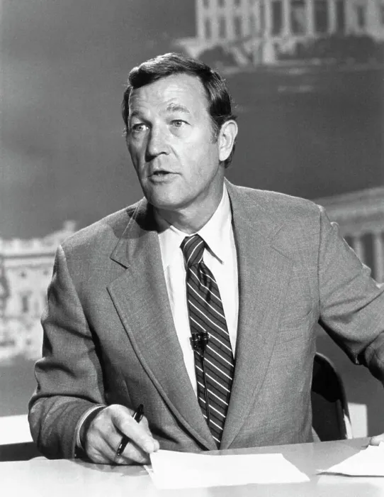 Framed Print : Roger Mudd Reporting