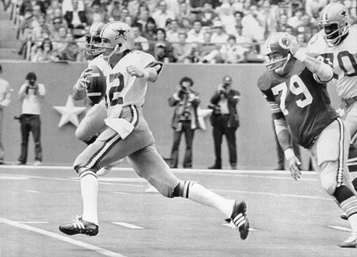 Framed Print : Roger Staubach Running W / Ball--Profile Framed Print : Roger Staubach Running W / Ball--Profile