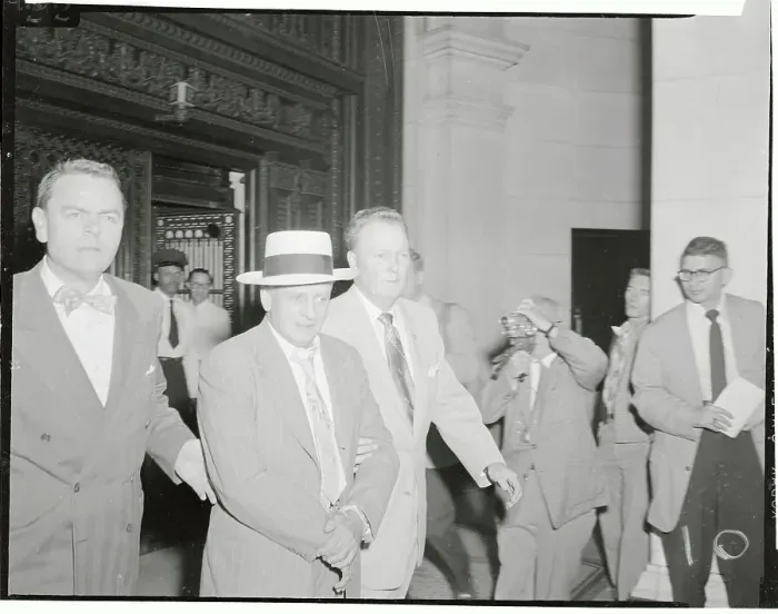 Framed Print : Roger Touhy Being Led to Jail Framed Print : Roger Touhy Being Led to Jail