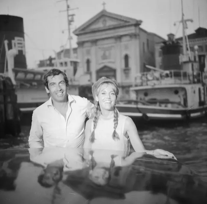 Framed Print : Roger Vadim and Jane Fonda in Motorboat Framed Print : Roger Vadim and Jane Fonda in Motorboat