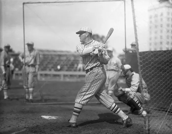 Framed Print : Rogers Hornsby Batting in NY Giants Uniform Framed Print : Rogers Hornsby Batting in NY Giants Uniform
