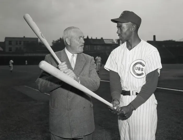 Framed Print : Rogers Hornsby and Ernie Banks