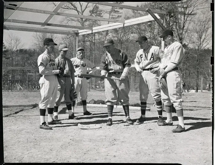 Framed Print : Rogers Hornsby Instructs Boys How To Bunt Framed Print : Rogers Hornsby Instructs Boys How To Bunt