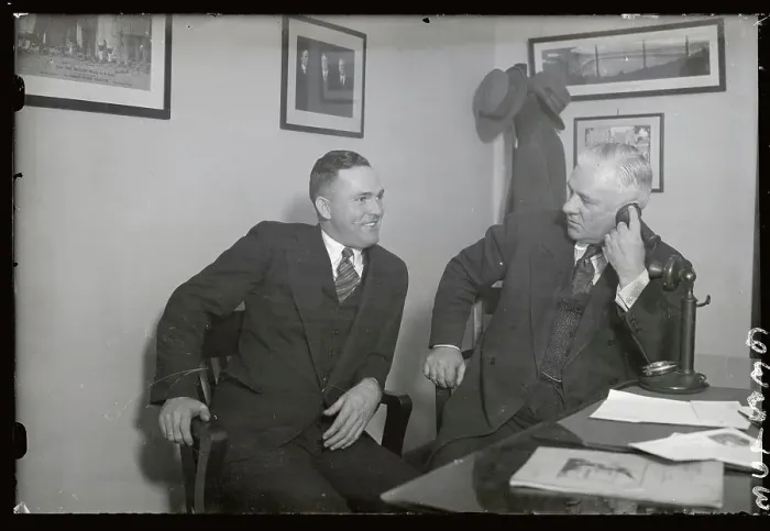 Framed Print : Rogers Hornsby with John McGraw