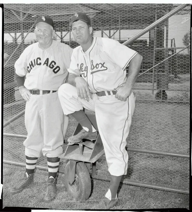 Framed Print : Rogers Hornsby and Mickey Livingston at Baseball Farm Framed Print : Rogers Hornsby and Mickey Livingston at Baseball Farm