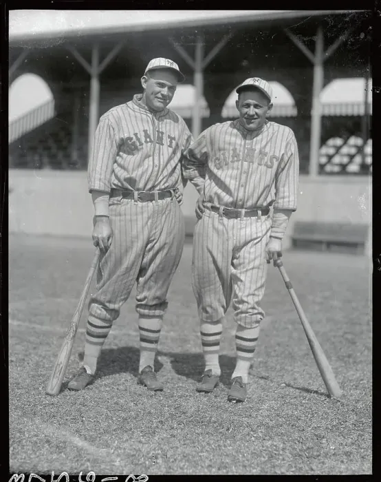 Framed Print : Rogers Hornsby with NY Giants Teammate Mueller Framed Print : Rogers Hornsby with NY Giants Teammate Mueller
