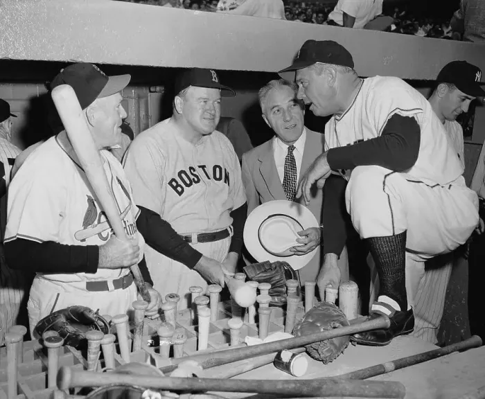 Framed Print : Rogers Hornsby with Others at Old Timers Game Framed Print : Rogers Hornsby with Others at Old Timers Game