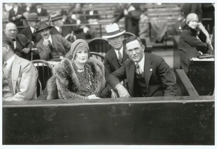 Framed Print : Rogers Hornsby Sitting with Wife in Stands Framed Print : Rogers Hornsby Sitting with Wife in Stands