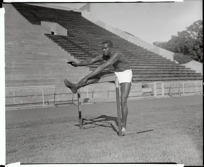 Framed Print : Roland Blackman Jumping Over Hurdle Framed Print : Roland Blackman Jumping Over Hurdle
