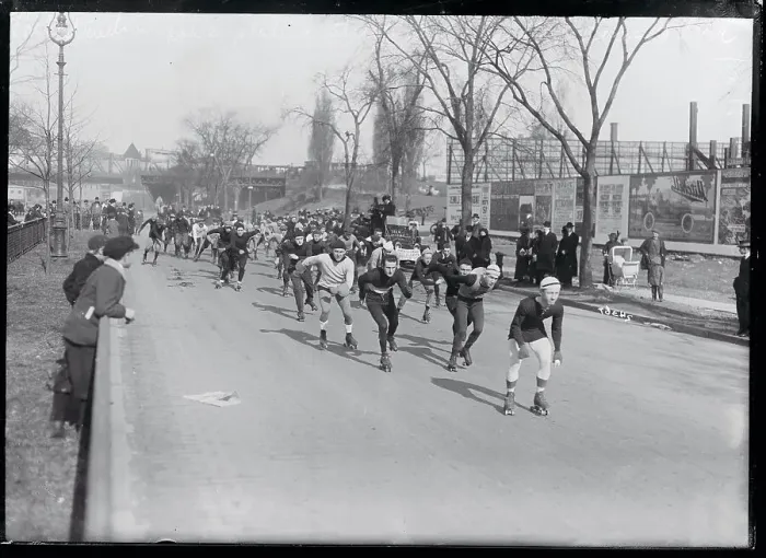 Framed Print : Roller Skaters in Action Framed Print : Roller Skaters in Action
