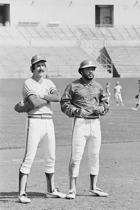 Framed Print : Rollie Fingers and Reggie Jackson Framed Print : Rollie Fingers and Reggie Jackson