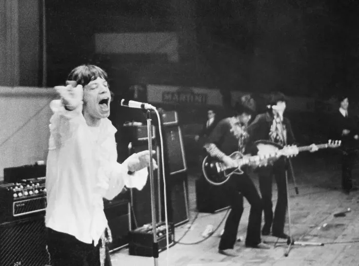Framed Print : Rolling Stones Band Members Entertaining on Stage Framed Print : Rolling Stones Band Members Entertaining on Stage