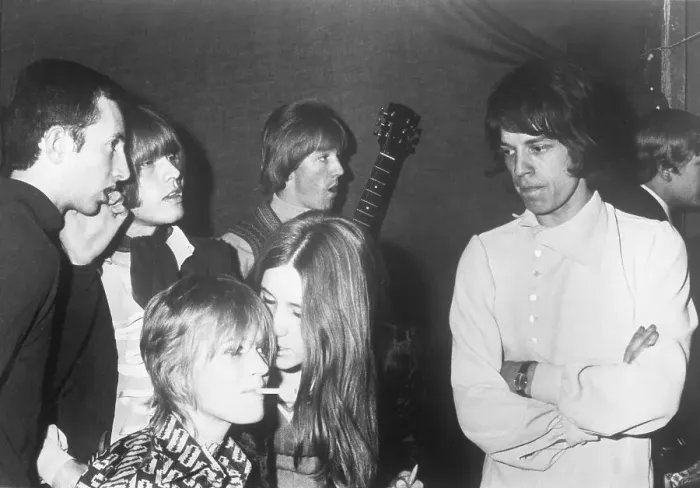 Framed Print : Rolling Stones and Marianne Faithfull Backstage Framed Print : Rolling Stones and Marianne Faithfull Backstage
