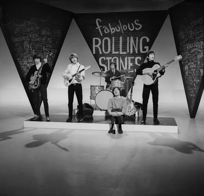 Framed Print : The Rolling Stones On TV