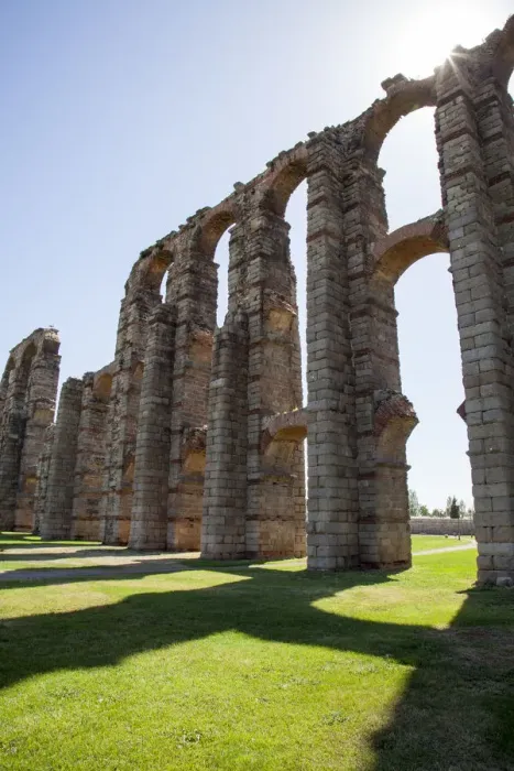 Framed Print : Roman aqueduct of Los Milagros Framed Print : Roman aqueduct of Los Milagros