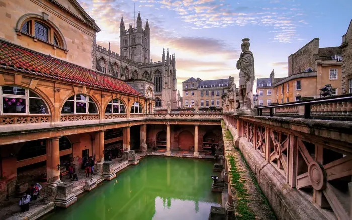 Framed Print : The Roman Baths, Bath, Somerset, England