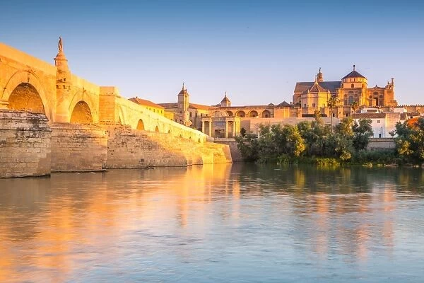 Roman bridge and mosque of Cordoba, Spain