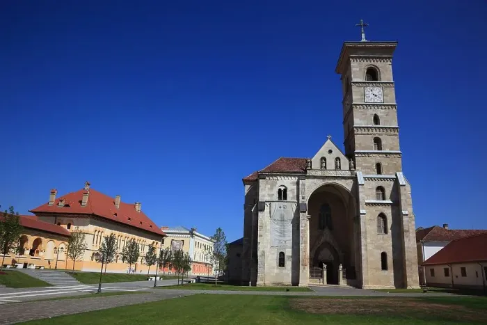 Framed Print : Roman Catholic Cathedral, Alba Iulia, Balgrad, German Karlsburg, is the capital of Alba County in Transylvania, Romania Framed Print : Roman Catholic Cathedral, Alba Iulia, Balgrad, German Karlsburg, is the capital of Alba County in Transylvania, Romania