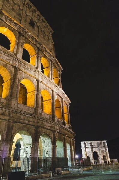The Roman Colisseum at night