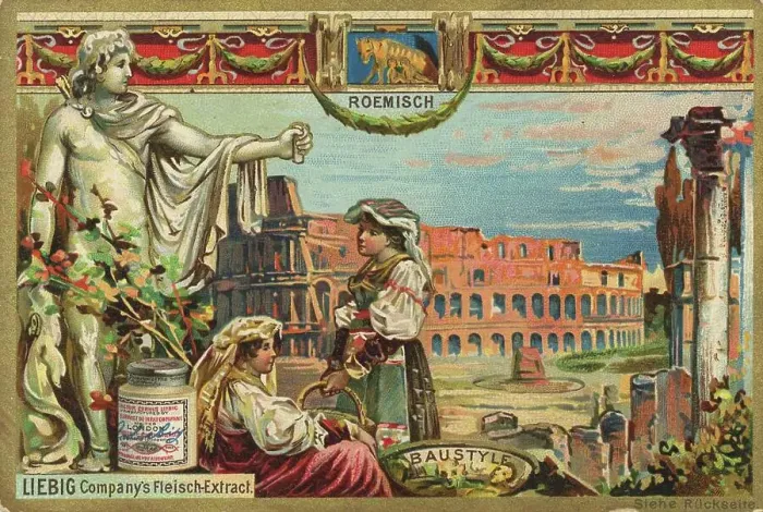 Framed Print : Roman, the Colosseum, Italy, digitally restored reproduction of a public domain collective picture from ca 1900, Liebig picture series Baustil I, (1893)