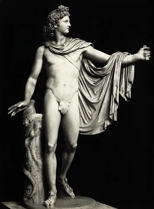 Framed Print : Roman Copy of Apollo Belvedere by Leochares Framed Print : Roman Copy of Apollo Belvedere by Leochares