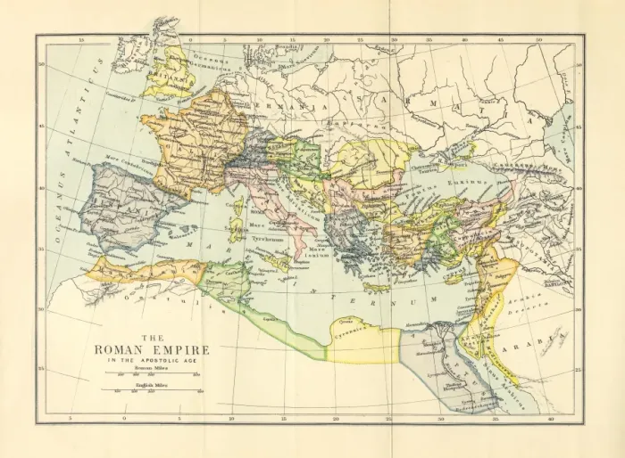 Framed Print : Roman Empire in the Apostolic Age Map, Engraving, 1892 Framed Print : Roman Empire in the Apostolic Age Map, Engraving, 1892