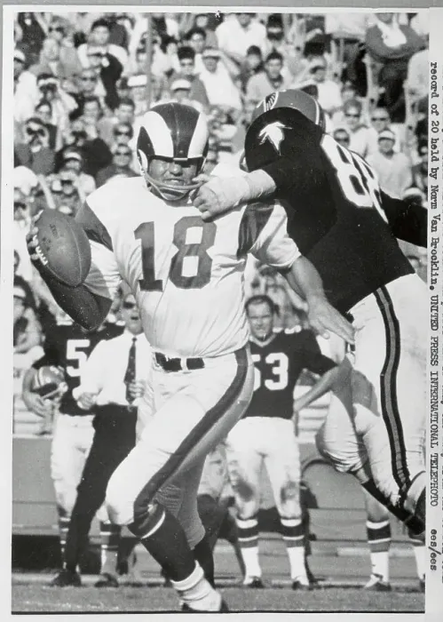 Framed Print : Roman Gabriel and Sam Williams in Hard Play Framed Print : Roman Gabriel and Sam Williams in Hard Play