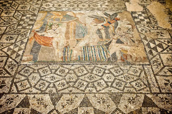 Framed Print : Roman mosaics of Volubilis