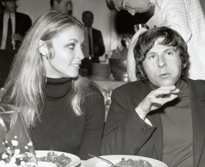 Framed Print : Roman Polanski and Sharon Tate Sitting at Table for Meal Framed Print : Roman Polanski and Sharon Tate Sitting at Table for Meal