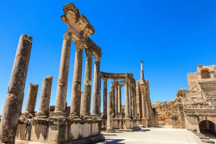 Framed Print : Roman theatre at Dougga Framed Print : Roman theatre at Dougga