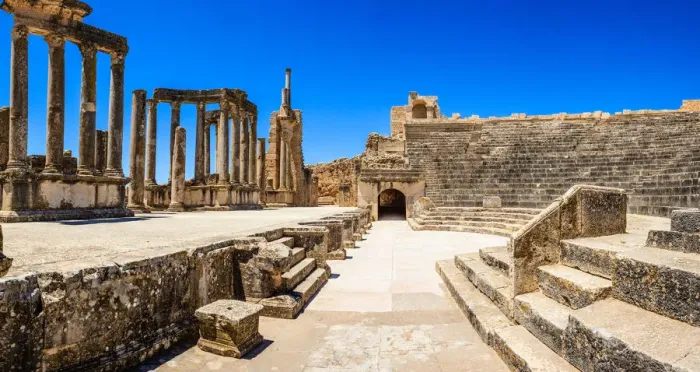 Framed Print : Roman theatre at Dougga Framed Print : Roman theatre at Dougga