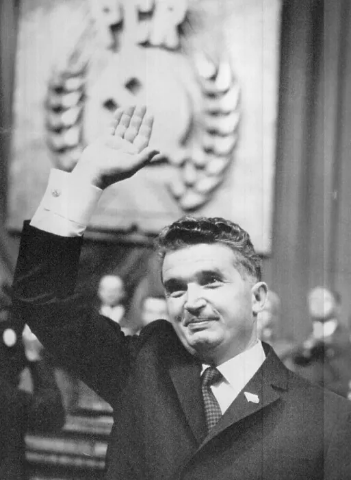 Framed Print : Romanian President Waving To Delegates Framed Print : Romanian President Waving To Delegates